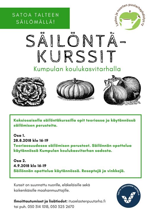 Tervetuloa tutustumaan säilönnän saloihin! ️🥒Ilmoittautumiset viim. huomenna per…